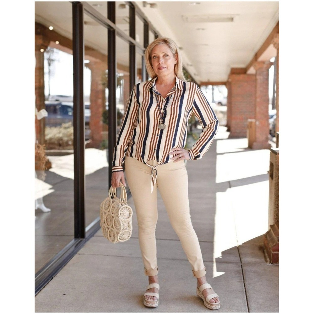 AG Jeans Prima Jeans Cigarette Leg Light Wash Tan Color‎ Women's Size 24R